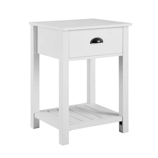 Walker Edison 18" 1-Drawer Country Side Table